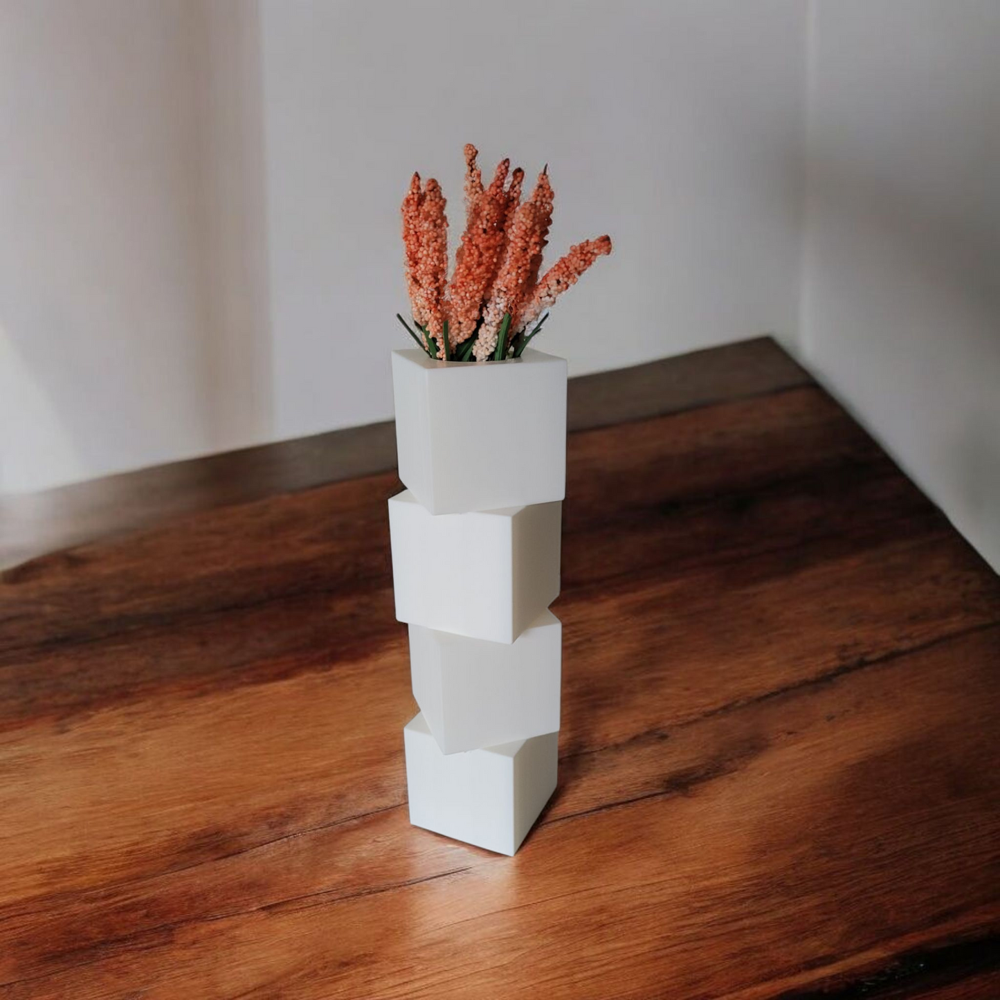 Block Vase – Modern Stacked Design | 3D Printed | Eco-Friendly | Made in Australia